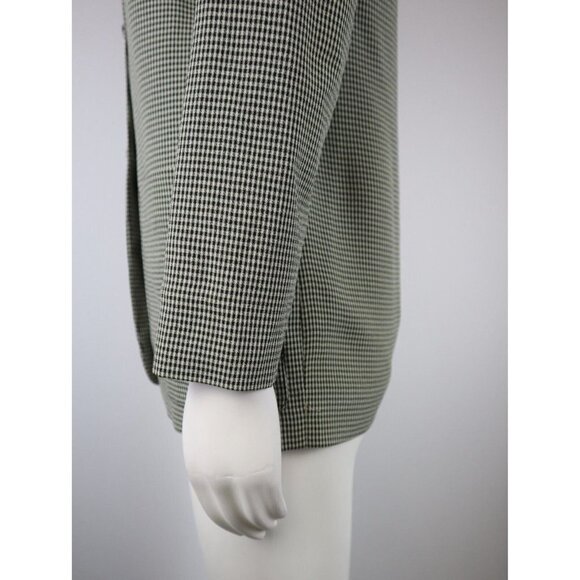 VINTAGE LIZ CLAIBORNE - WOMEN'S BLACK AND BEIGE PLAID BLAZER JACKET - SIZE 2P - Picture 13 of 13